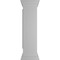 Ekena Millwork 12"W x 48"H Corner Newel Post with Panel, Peaked Capital & Base Trim (Installation kit included) NWL12X48CPP0B0 - alternate 6